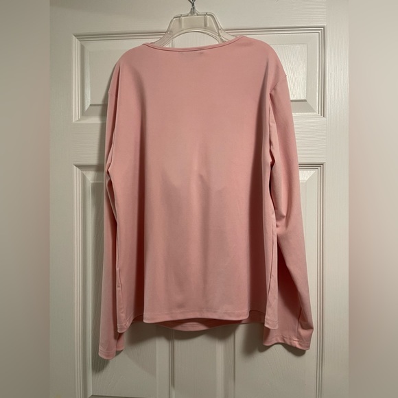 Shein Curve Women’s Long-Sleeves Plain Bow Light Pink Tee Size 1X - Picture 5 of 9